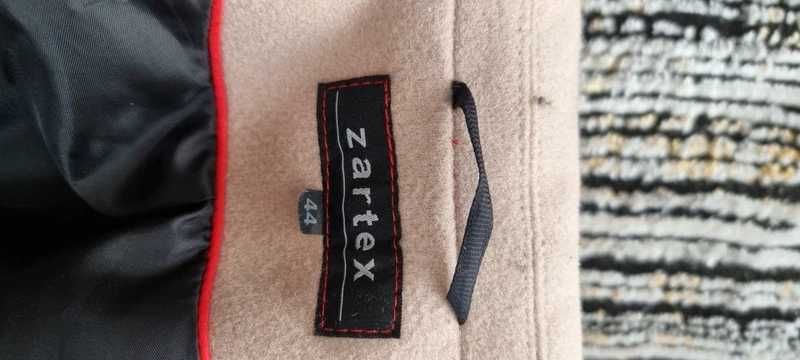 Płaszcz szlafrokowy z wełną pasek Zartex ochnik r.42/44