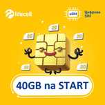 Karta eSim Lifecell Ukraina roaming UE Szwajcaria 40GB na start
