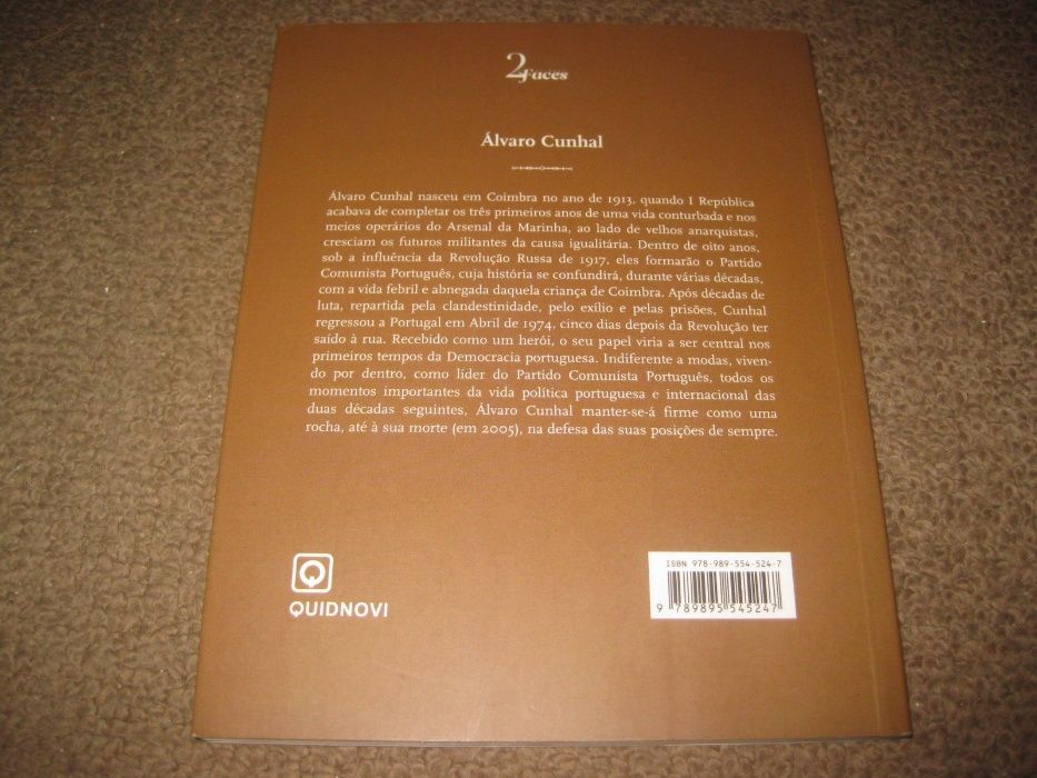 Livro "As Duas Faces" de Álvaro Cunhal