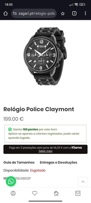 Relógio Police Claymont