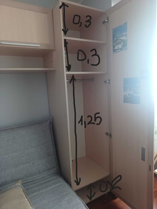 Меблі світлі, шафа, тумба з шухлядами, стіл письмовий