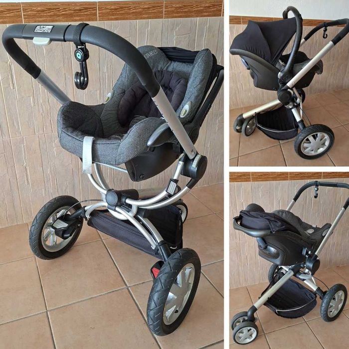Conjunto carrinho passeio Quinny Buzz + Ovo e base isofix Maxi-Cosi