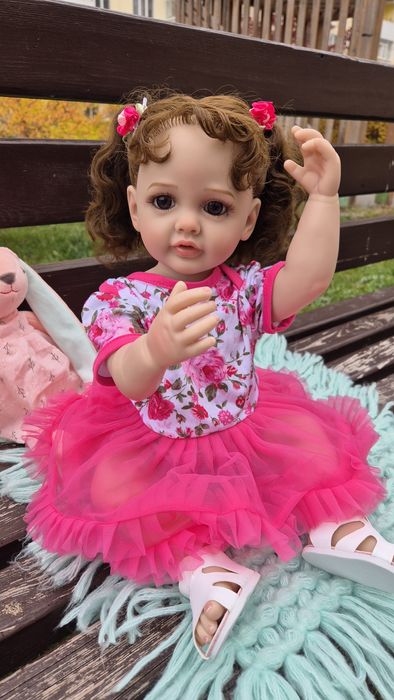 Реборн 55 см, вінілова,  Reborn кукла  Лялька