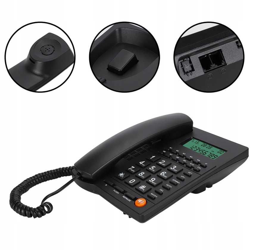 Telefon stacjonarny przewodowy L019 – funkcjonalność i wygoda