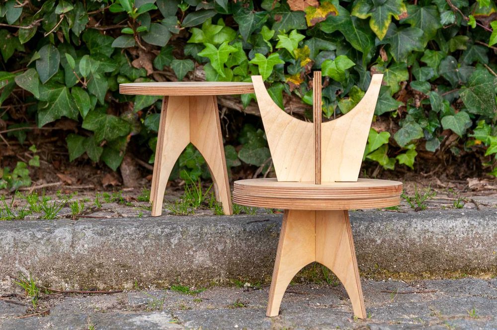 Floreiras em contraplacado bétula