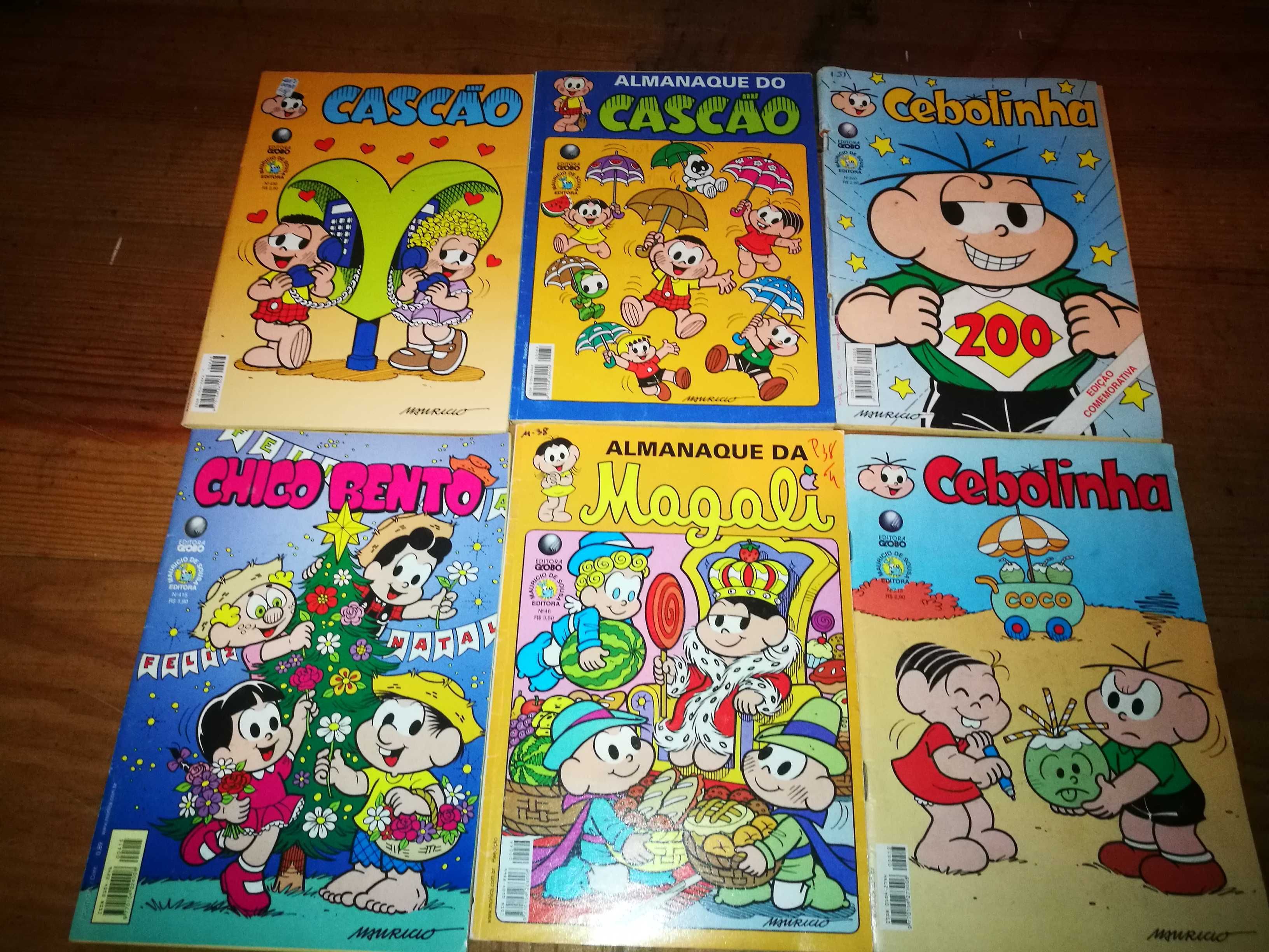 Livros Mónica, Cebolinha, Magali, Chico Bento a 3€ cada