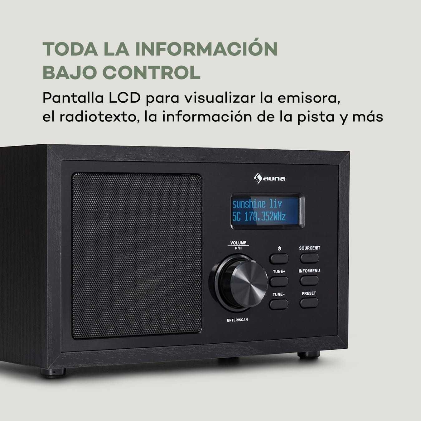 Радіо Радиоприемник Auna Ambient DAB+/FM-радио BT 5.0 AUX-IN