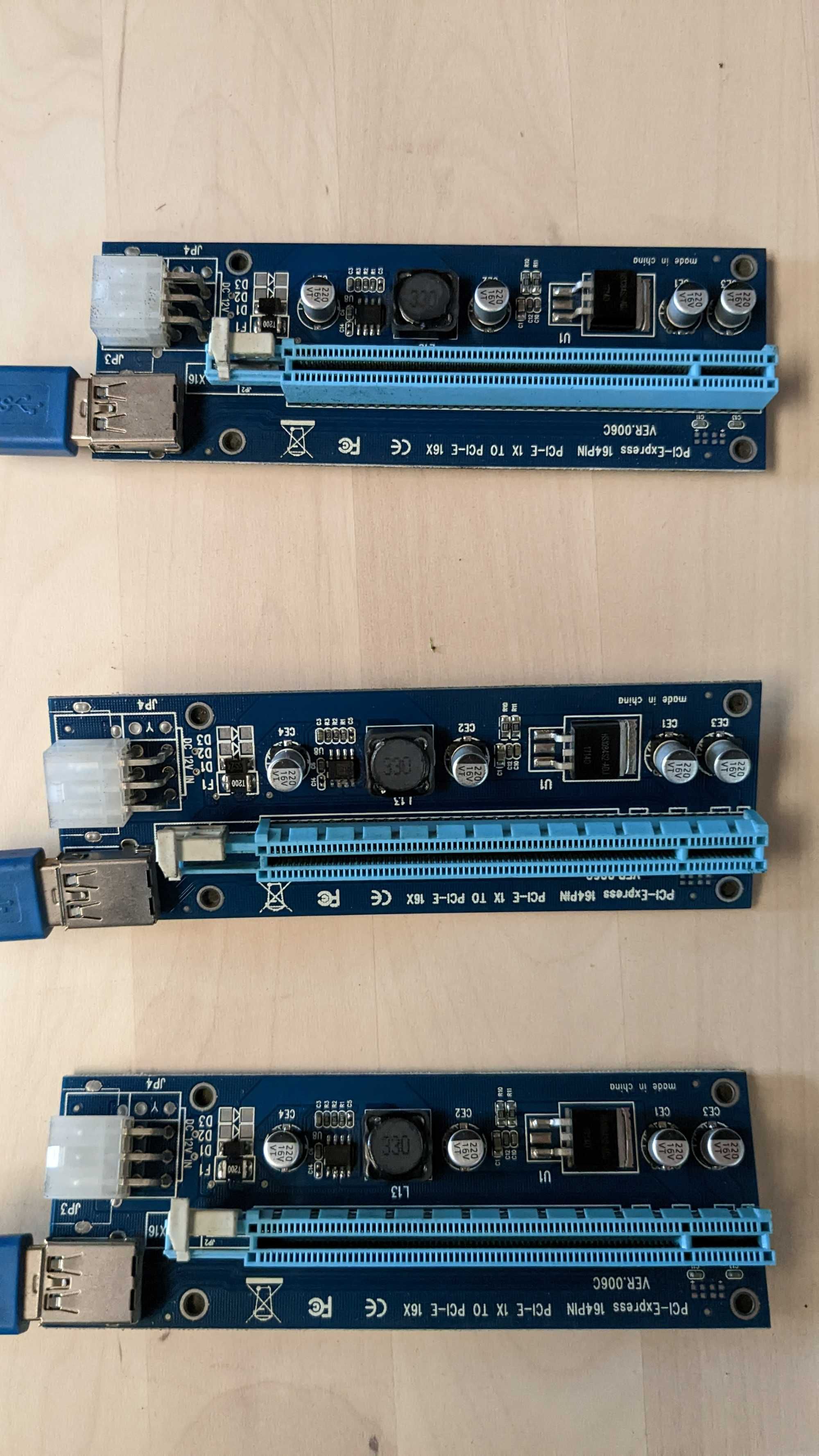 PCI-E Riser, Ubit 6 Pin 1x a 16x Pcie Riser Board