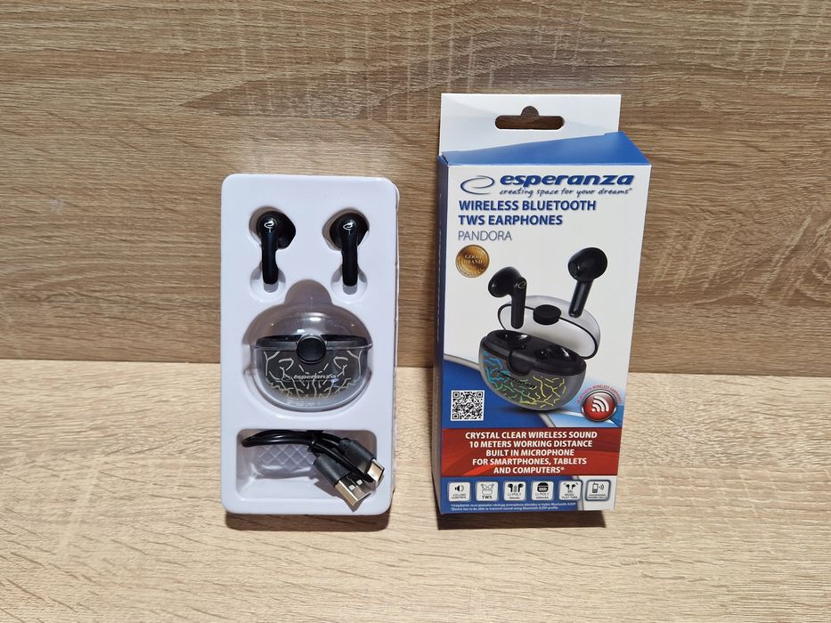 Słuchawki douszne esperanza bluetooth tws pandora bezprzewodowe