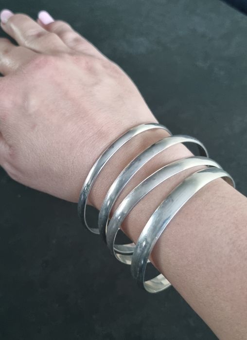 4 srebrne bransoletki koła próba 925 66g