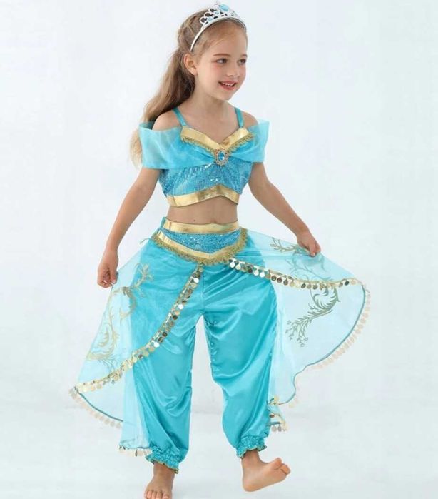 Kostium Księżniczka Jasmina Alladyn, r. 128 przebranie + opaska!