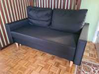 Sofa rozkładana z pojemnikiem, czarna/granatowa, tkanina haiti 150 cm
