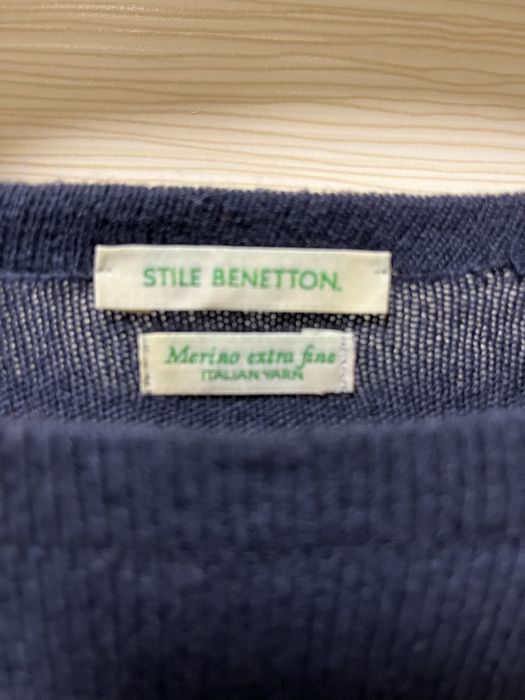 Вовняна сукня 52-54 Benetton темно синя трапеція