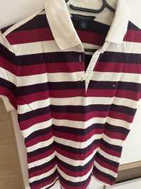 Tommy Hilfiger, damskie Polo w paski, rozmiar M