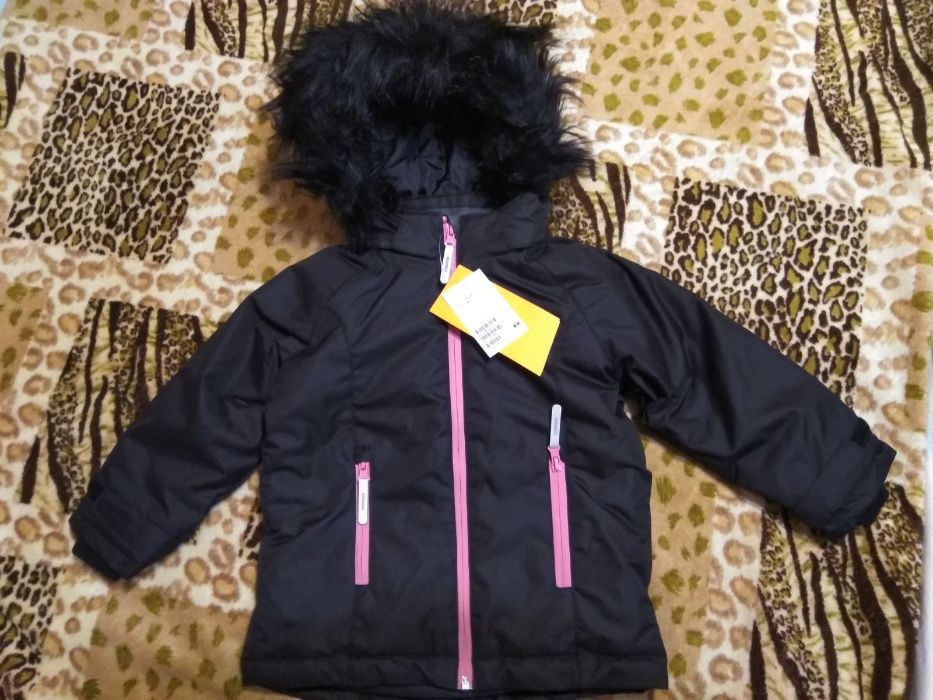 Зимняя теплая куртка на девочку H&M 1,5-2 года(92)