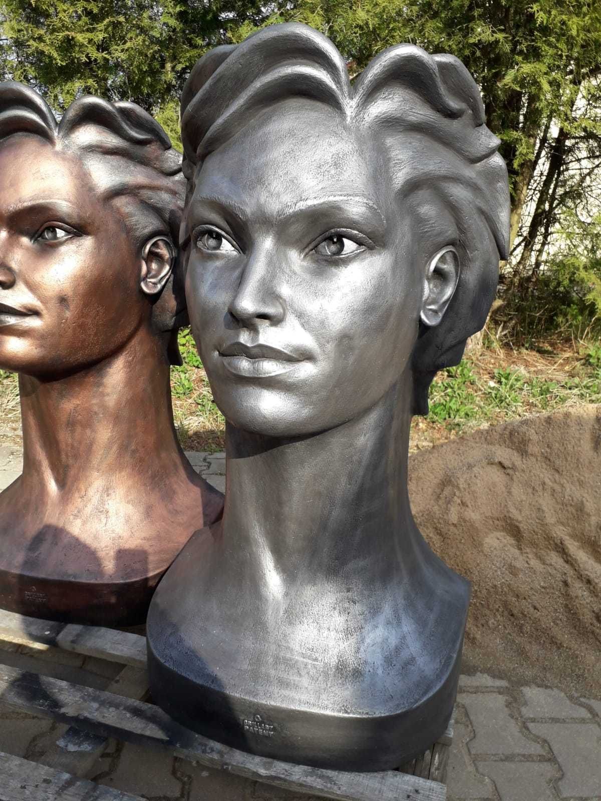 popiersie kobiety, twarz kobiety, rzeźba, ozdoba