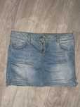mini saia azul para menina