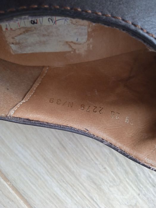 Buty damskie wiosenne brązowe skórzane mokasyny lordsy 39