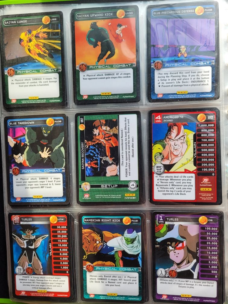 Karty Dragon Ball CCG PANINI. Oryginalne.