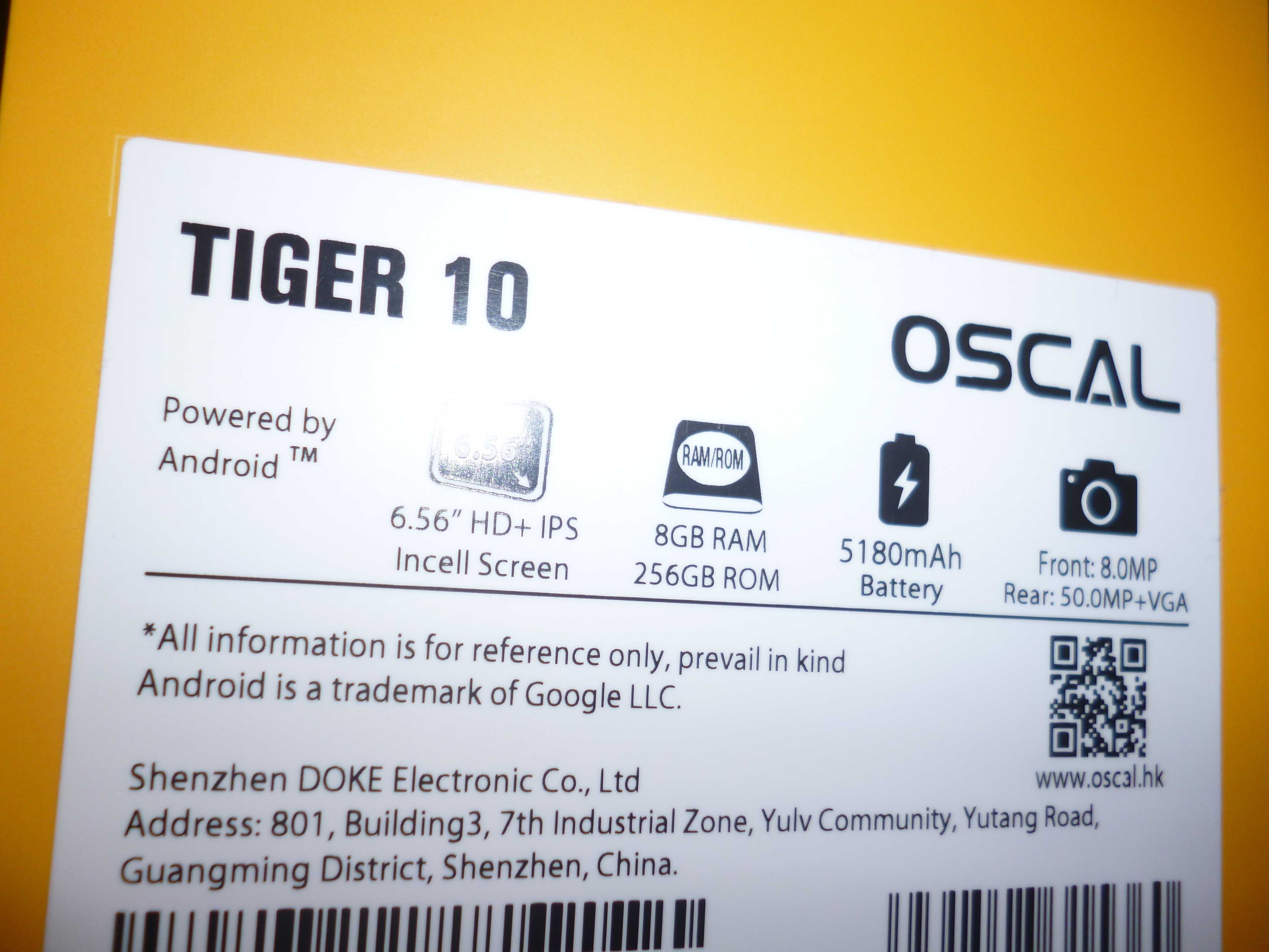 Новий 8/256GB Android 13 Oscal Tiger 10 смартфон, телефон