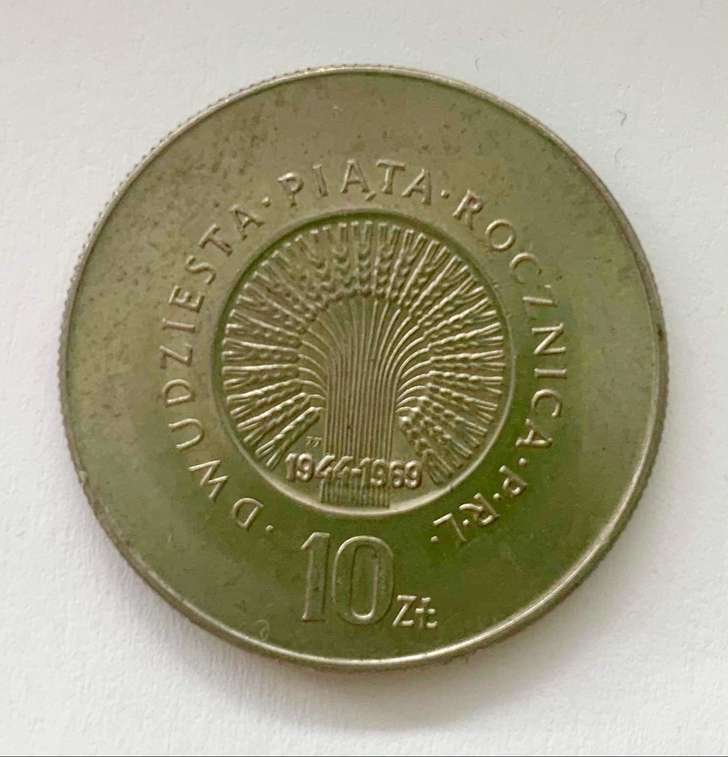 Moneta 10zł 25 rocznica PRL z 1969
