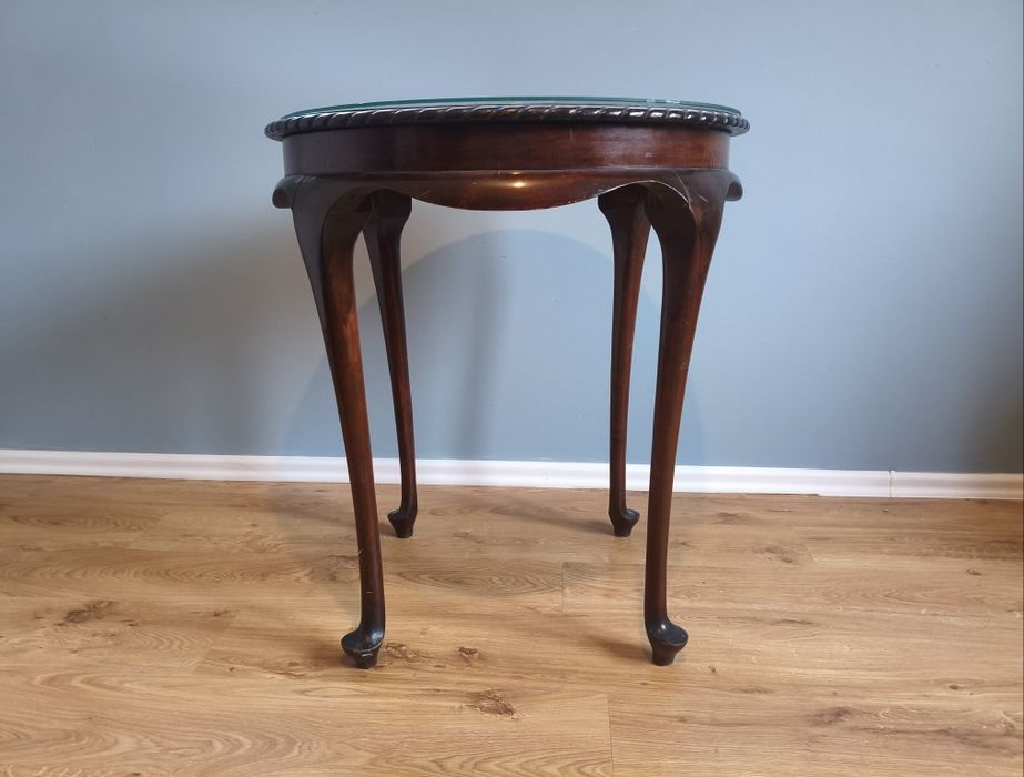 Elegancki stół stolik okrągły klasyczny retro vintage