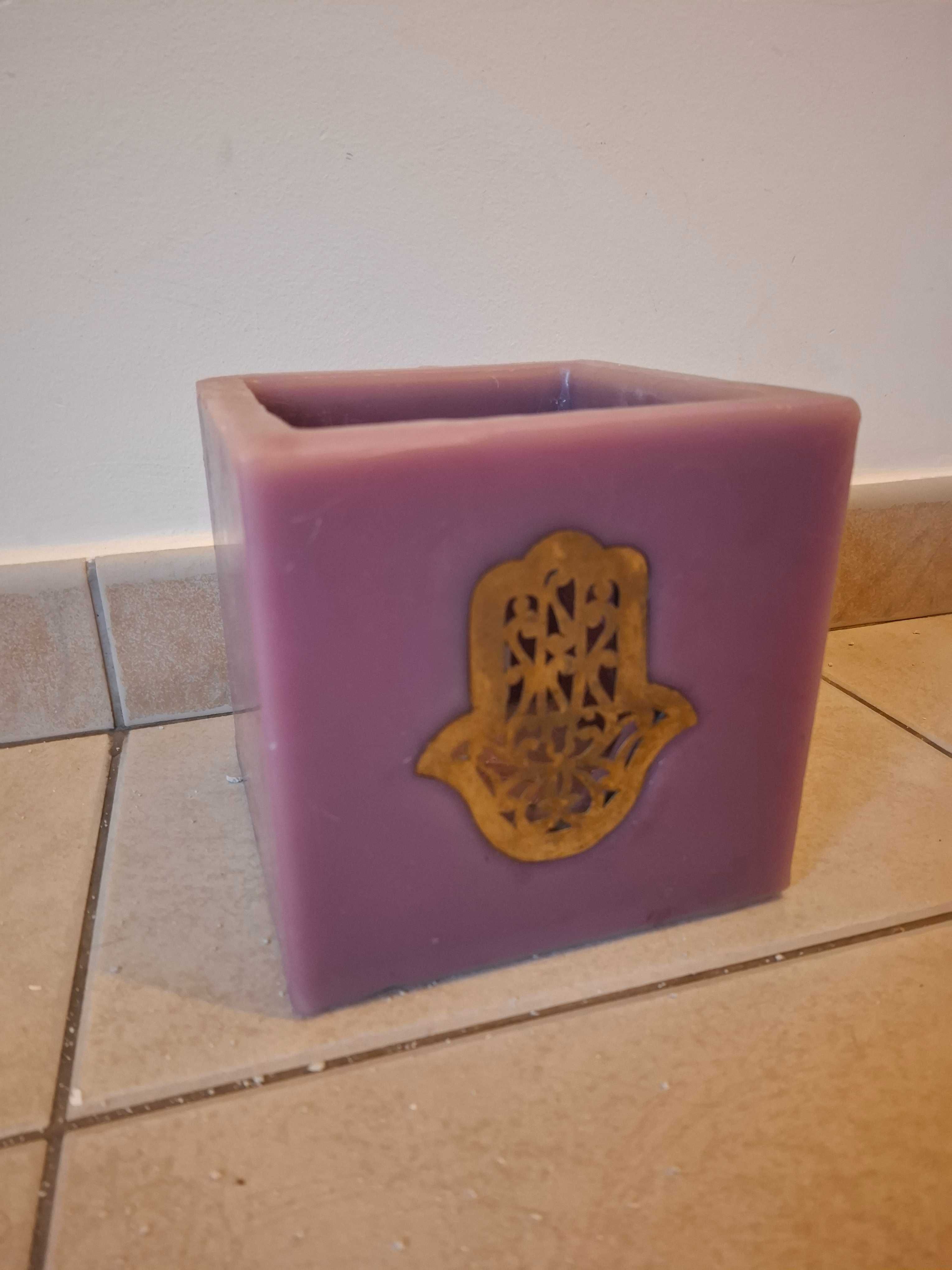 Porta Velas decorativo com Hamsa