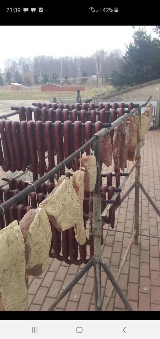 Pieczony prosiak z warzywami Kiełbasa Kaszanka swojskie