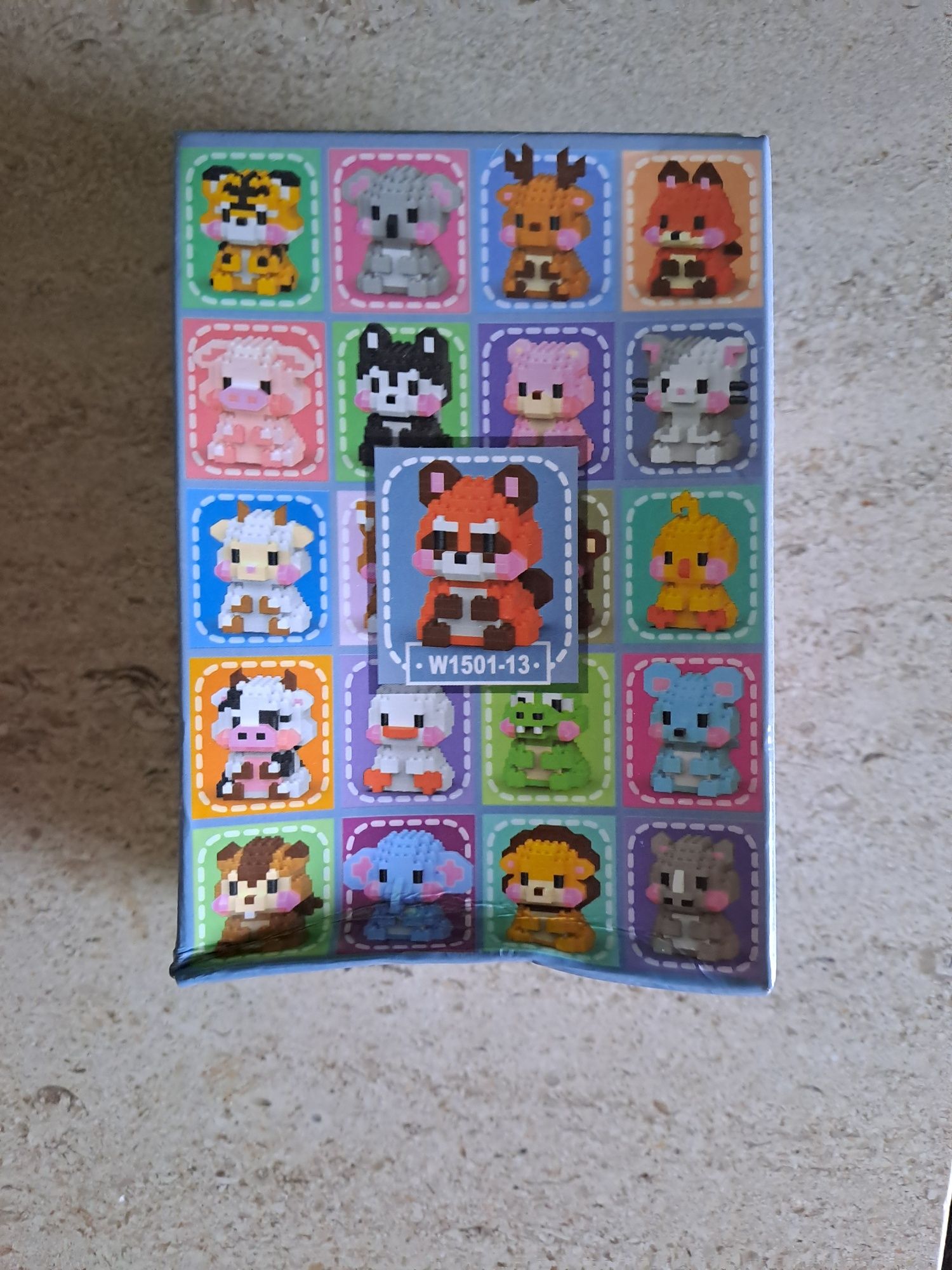 Mini blocos de montar Panda Vermelho
