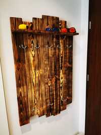 Wieszak na ubrania z drewna, styl Rustykalny Loft