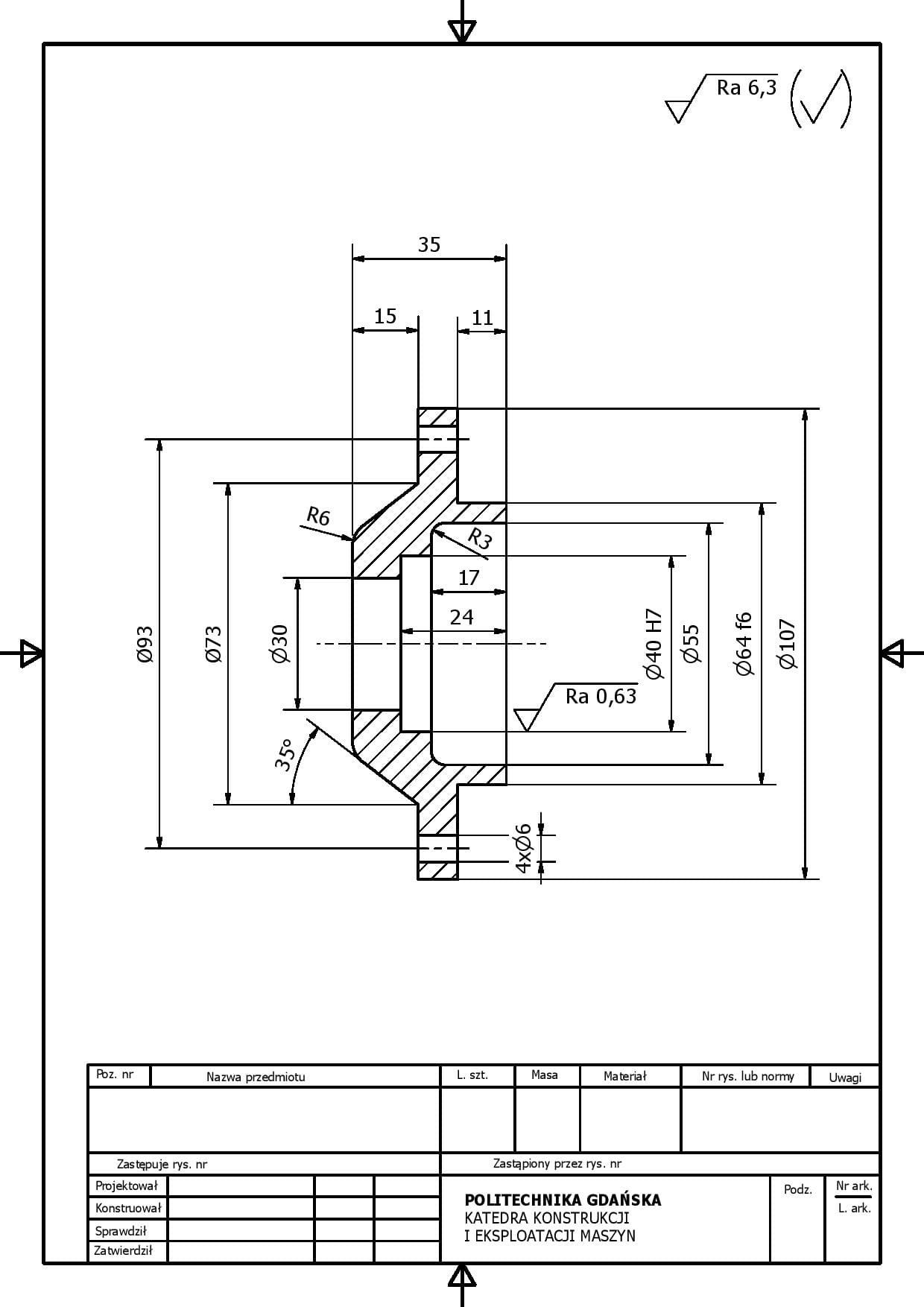 PKM projekty mechanika techniczna zadania projekty