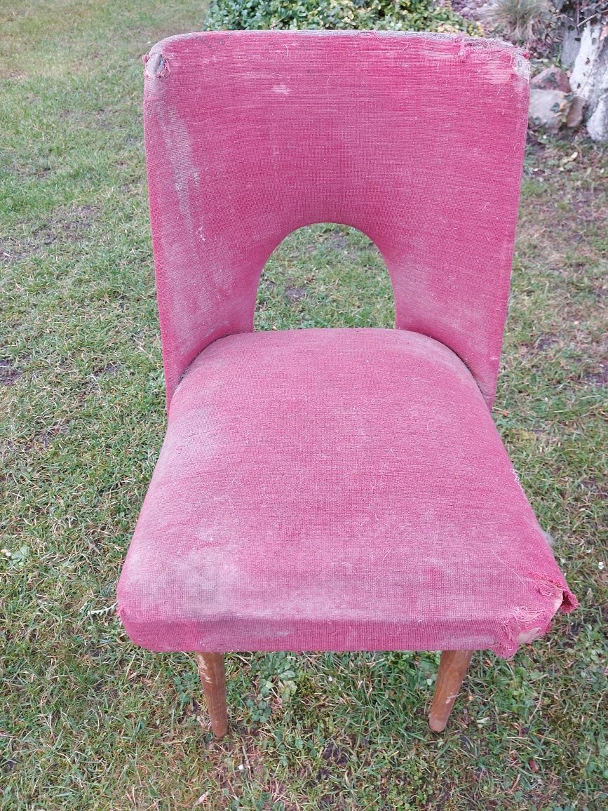 Krzesła typu muszelki 5 sztuk PRL