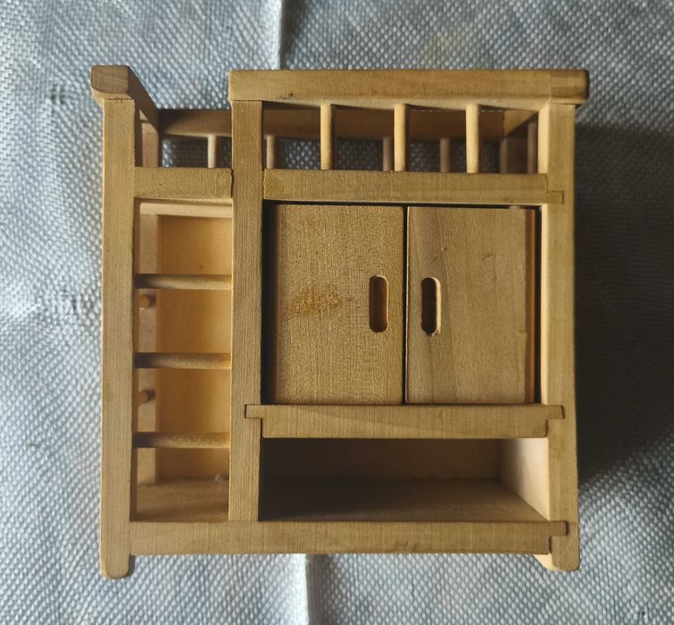 Móvel de quarto casa de bonecas