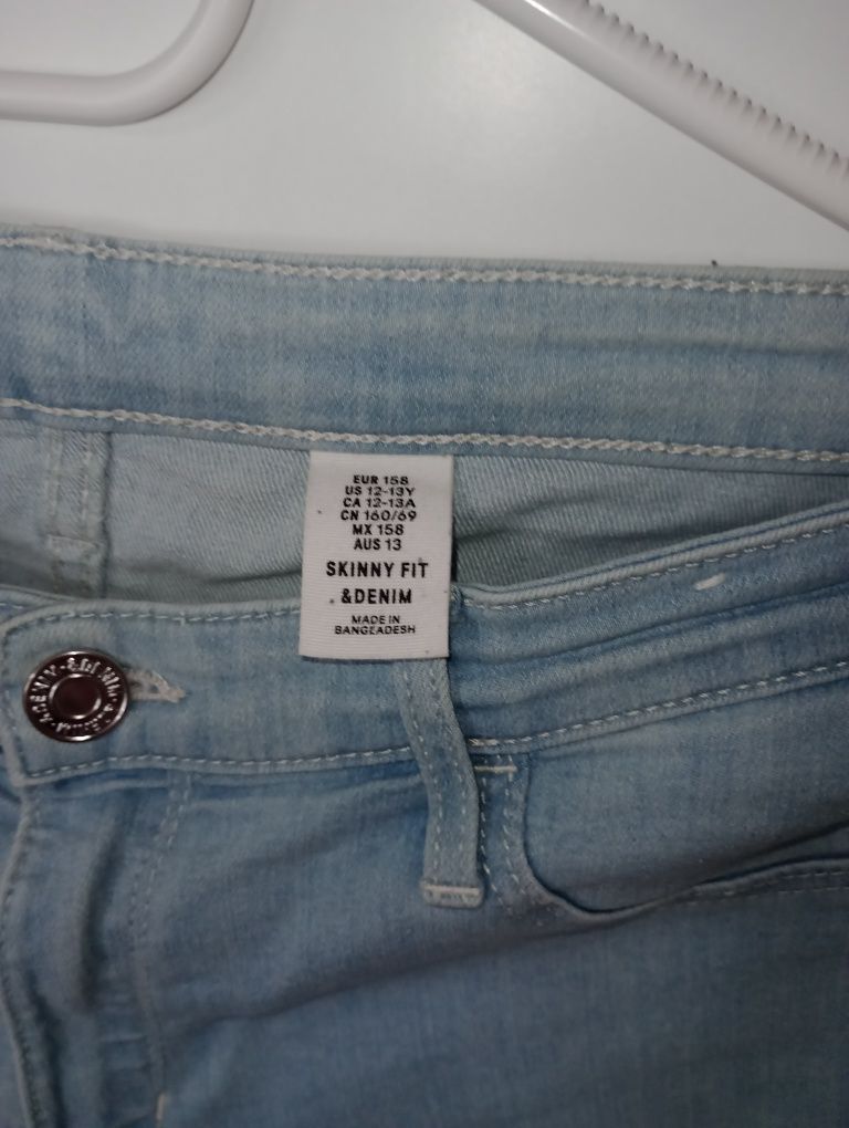 Jeansy skinny H&M na 158 cm