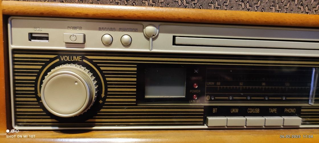 Wieża stereo auna z gramofonem