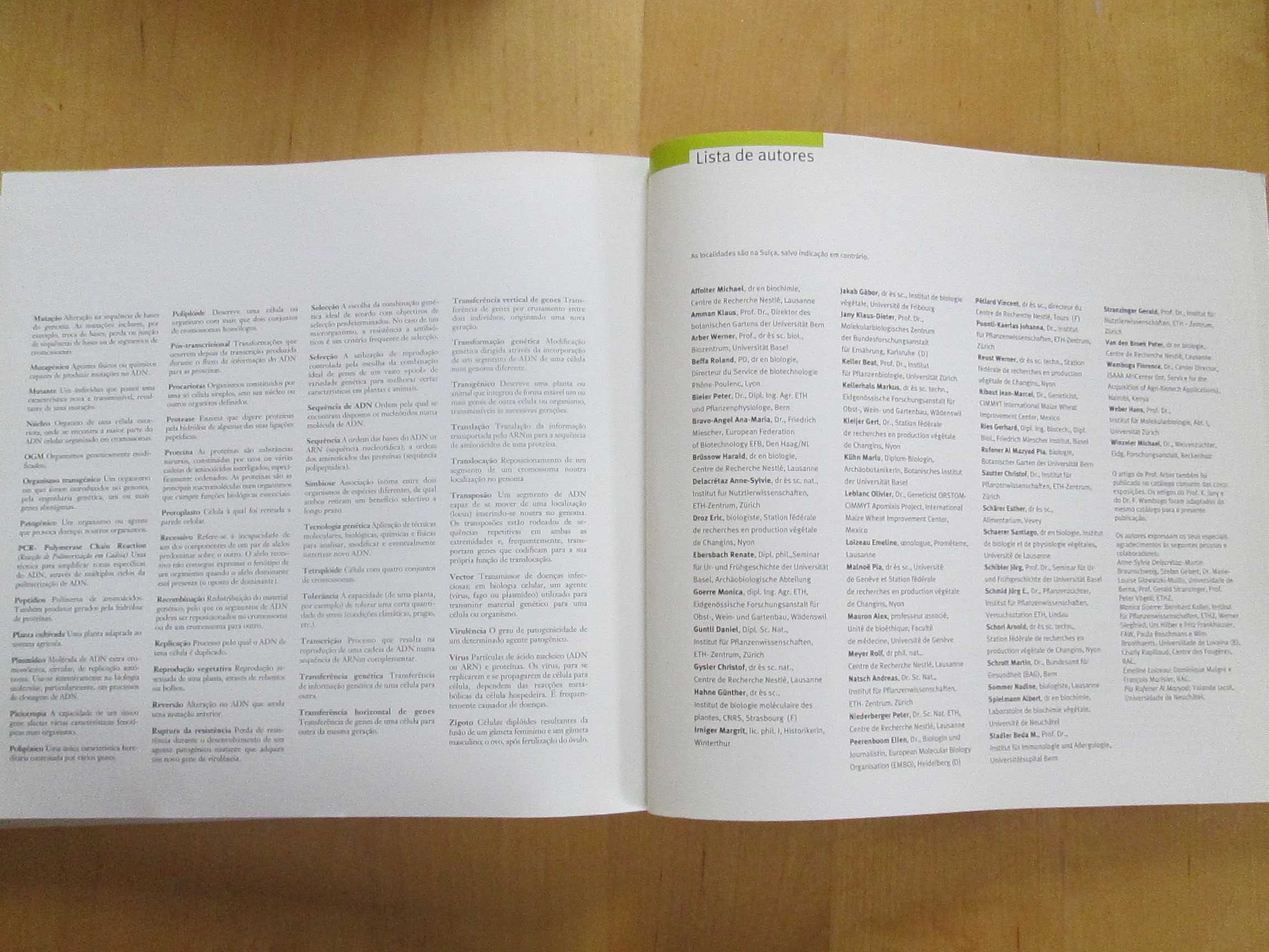 Os genes e a alimentação, dir. de Esther V. Schärer-Züblin