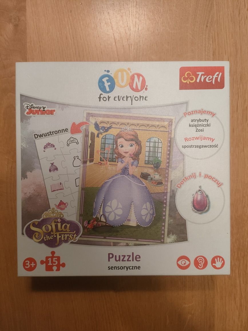 Puzzle sensoryczne 15 el dwustronne Disney Księżniczka Zosia