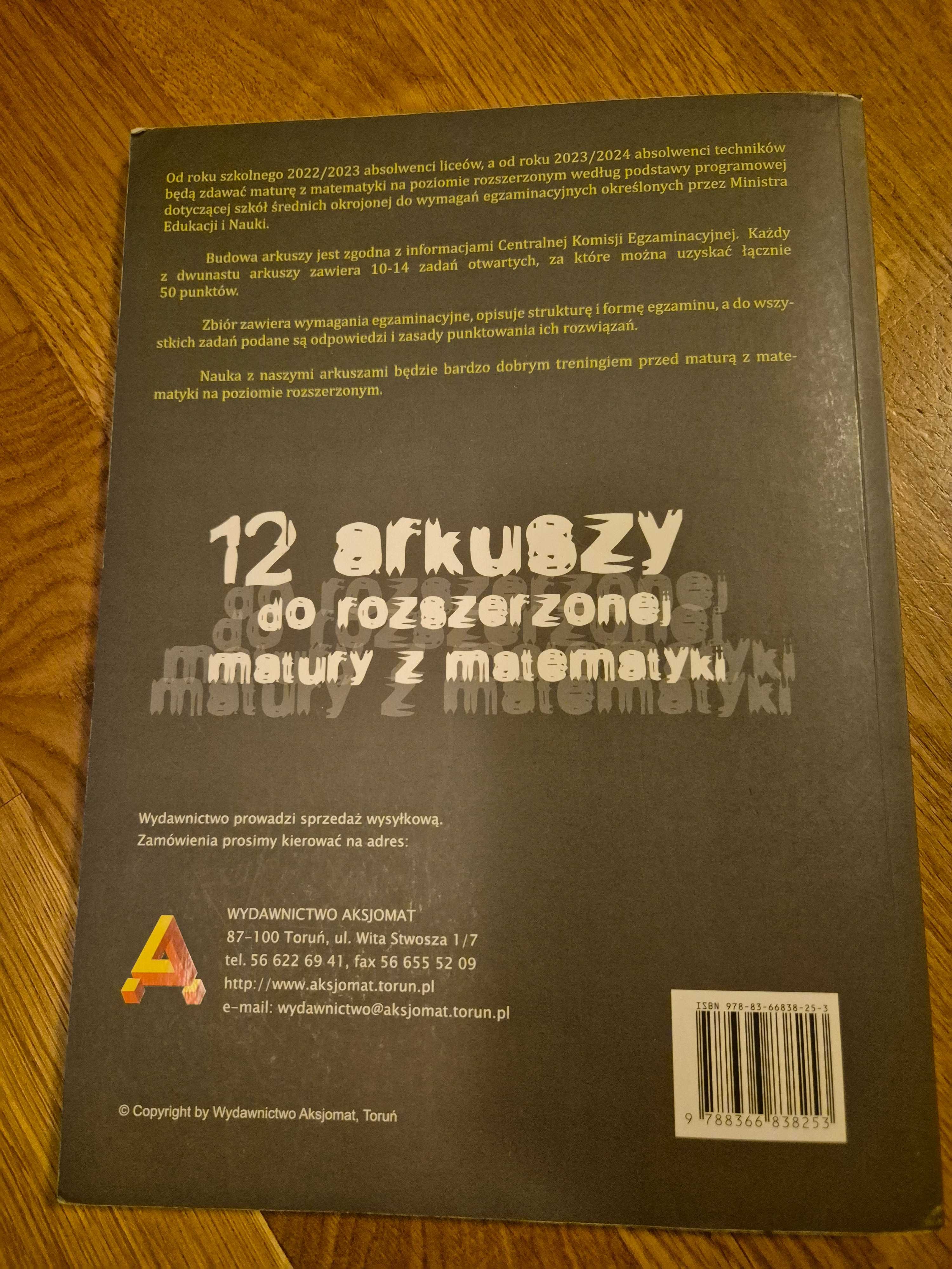 Matematyka- Arkusze maturalne (12) poziom rozszerzony.