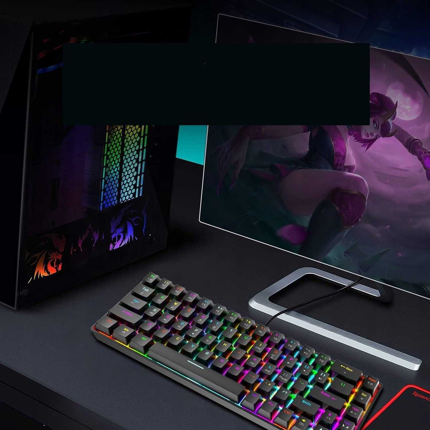 Zestaw klawiatury i myszy 68 klawiszy, optyczna mysz Kabel USB QWERTY