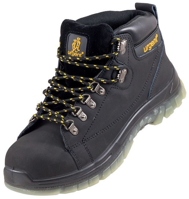 Buty robocze ochronne skórzane z metalowym podnoskiem wysokie BHP 40