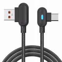 Nowy Kabel USB C USB Kątowy Szybkie Ładowanie 3.0