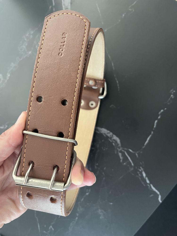 Шкіряний ошийник для великої собаки Collar