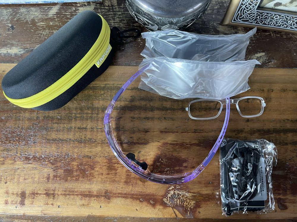 Nowe fioletowe okulary z polaryzacją fotochromowe rowerowe