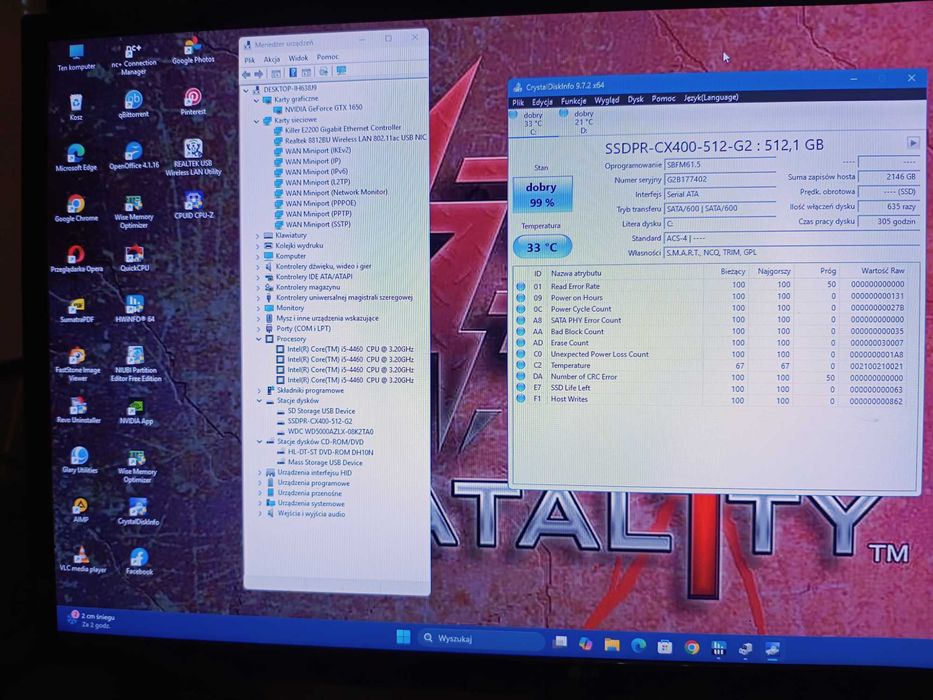 Komputer PC i5-4460/GTX1650/16GB/SSD+HDD/Win11