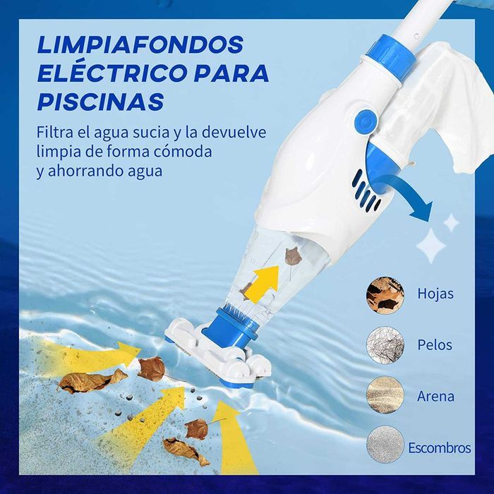 Outsunny - Aspirador de limpeza para piscina,  161 x 20 x 17 cm ,novo