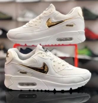 Nike Air Max 90. Białe - złote. Rozmiar 36. PROMOCJA!