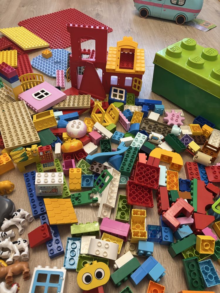 Лего Дупло Lego Duplo конструктор с коробом и пластинами