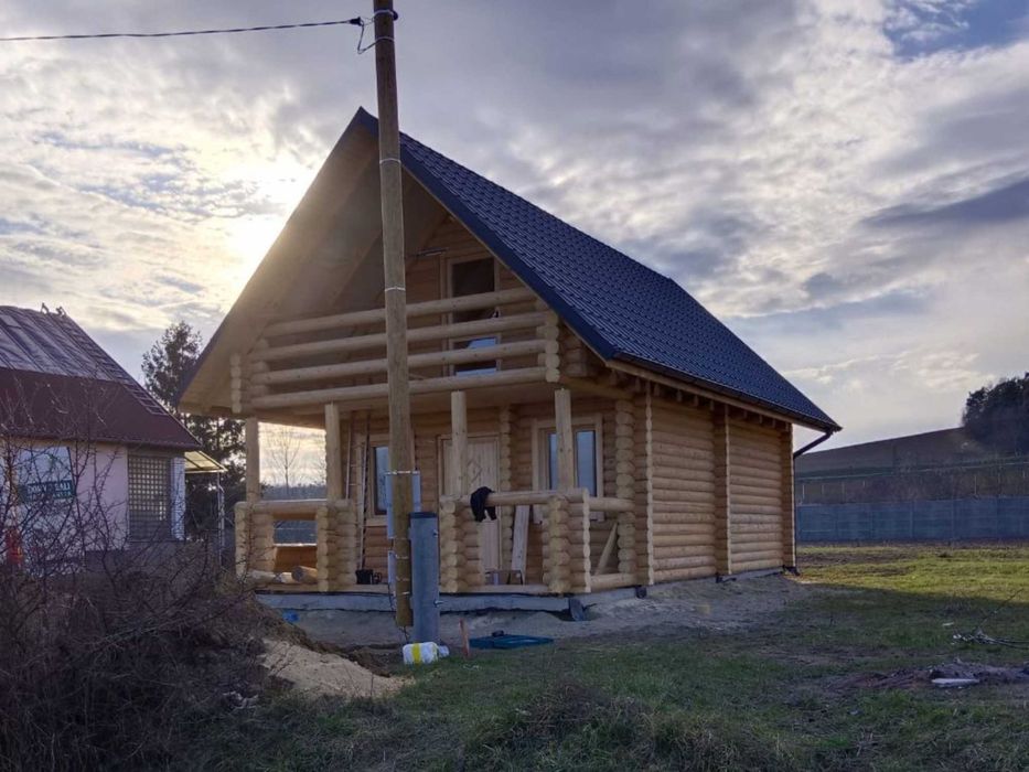 Drewniany Dom z Bala 500X700 z Poddaszem Użytkowym