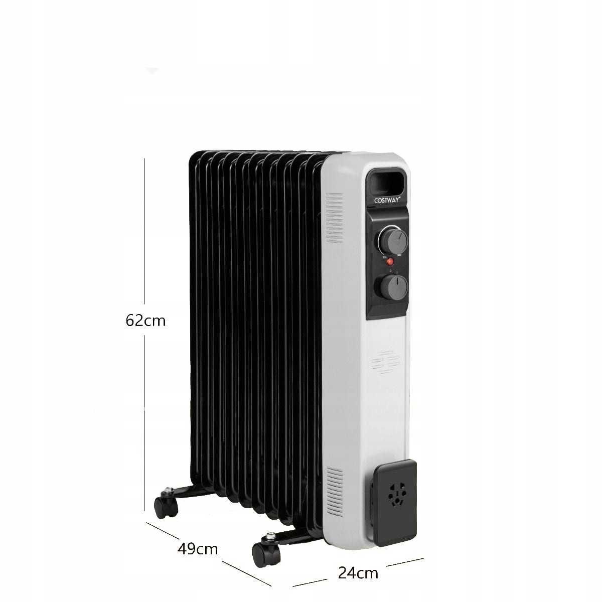 Grzejnik olejowy Costway 2500 W czarny (204)