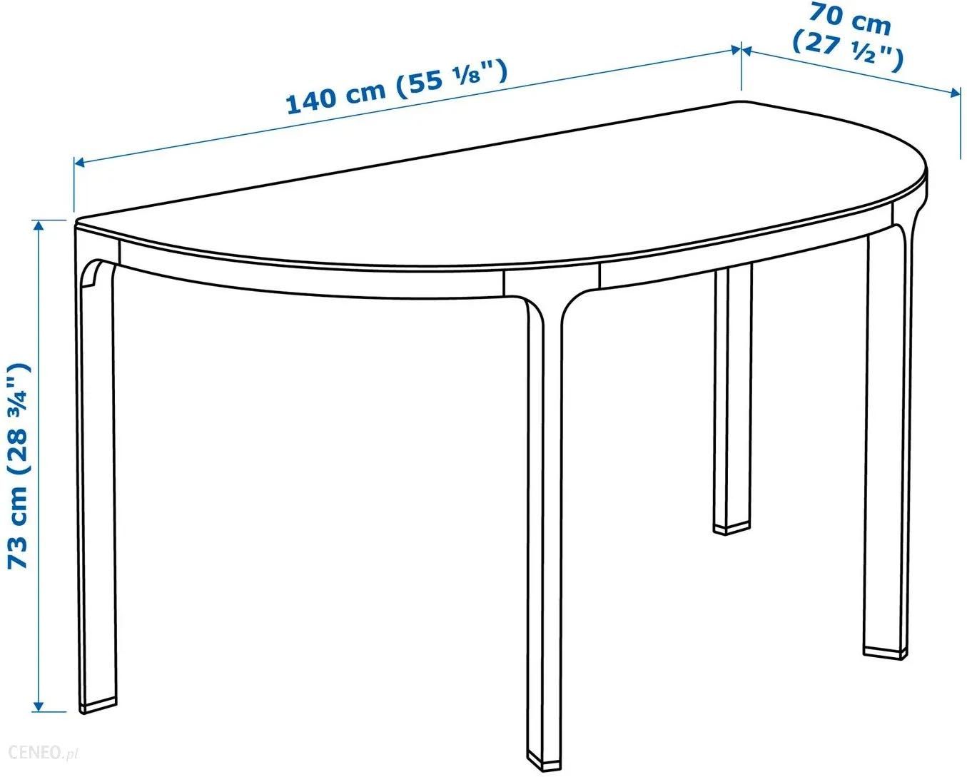 Modułowy stół Ikea Bekant czarne nogi biały blat